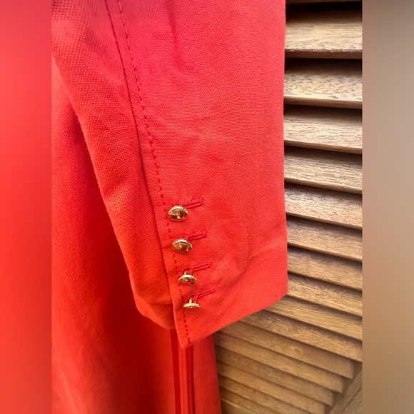 Jean-Charles de Castelbajac Red Coat wt gold buttons Size 40 - Picture 6 of 9